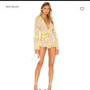 MAJORELLE lemon romper NWOT